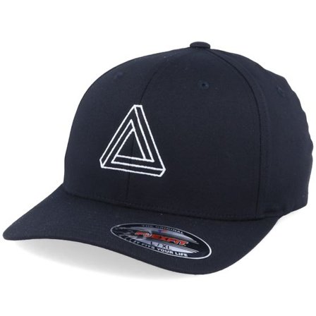 Iconic - Svart Keps - Outlined Impossible Triangle Black Flexfit @ Hatstore