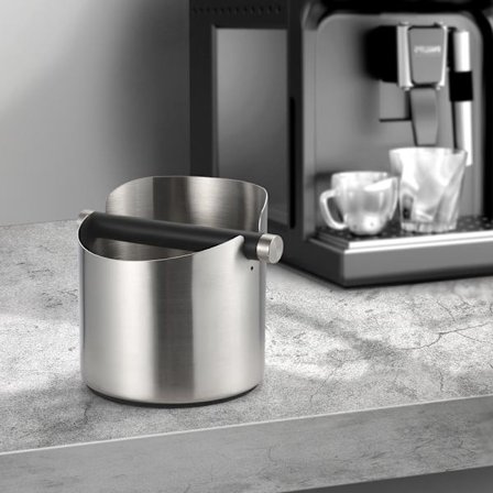 Espresso Kaffegrut Bøtte Rustfritt Stål Grut Bøtte Rund Grut Bøtte Liten Husholdnings Kaffegrut Bøtte