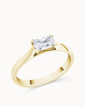 Solitärring Daniela 18K Gulguld Naturlig Diamant 0.50 Carat - Förlovningsringar & Vigselringar hos Vanbruun