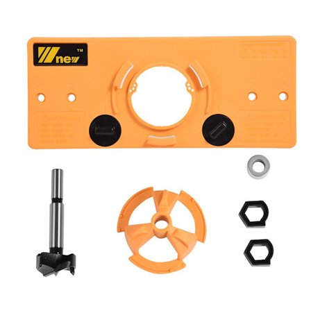 35mm Hengselboringsjigg med 35mm Forstnerbor, Dørhulljigg/Bor