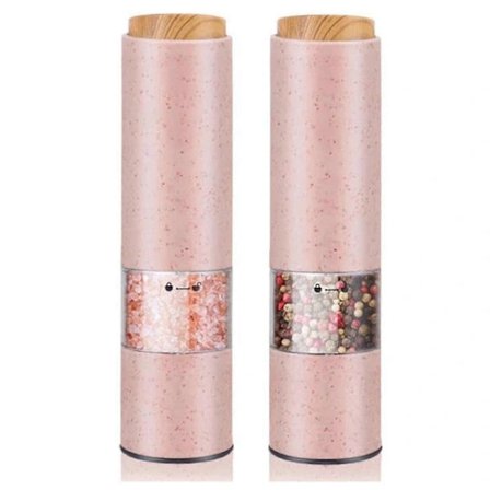 Elektrisk salt- og peberkværn, elektrisk keramisk kværn til urter/peber/krydderier, justerbart køkkenredskab