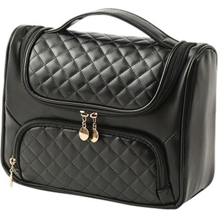 Rejse Toilet Taske Makeup Taske Stor Kapacitet Bærbare Kosmetik Tasker PU Læder Makeup Organizer Taske med Håndtag til Kvinder Makeup Opbevaring