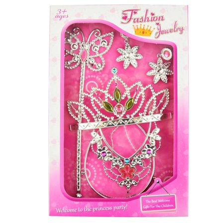 Prinsessapaketti jossa 4 osaa kengät keppi diadem kuningatar