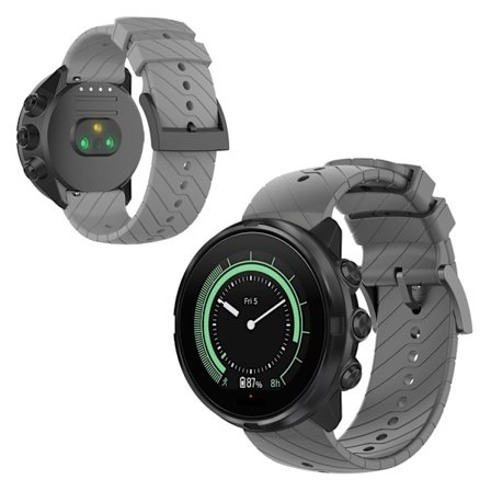 Suunto 9 kestävä silikoninen kellonauha - Harmaa