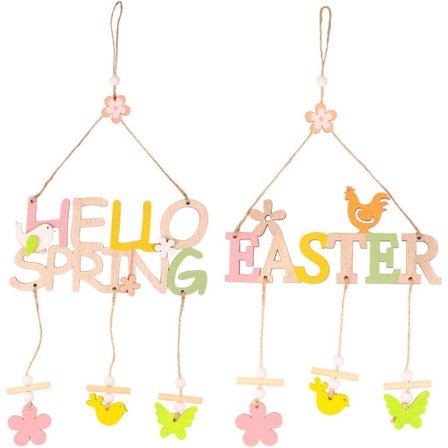 Påskhängare i trä, 2 stycken Påskhängare i trä, Påskdekoration, Påskdekoration Påskbokstavsdekoration, dekoration Påskdekoration