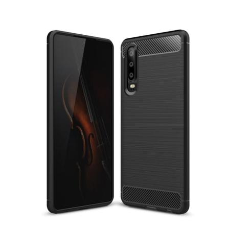 Hiilikuituinen mattapuhelinkotelo Huawei P30 - Musta Black