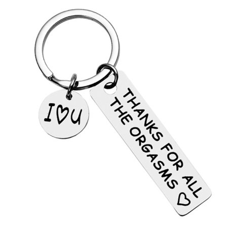 Pojkvän Gör Äkta Make Förlovad Jubileumspresenter Tack för Alla Orgasmnyckelringar Silver_xx Silver Typ A