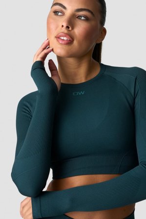 Sculpt Seamless Long Sleeve W Dark Dusty Teal