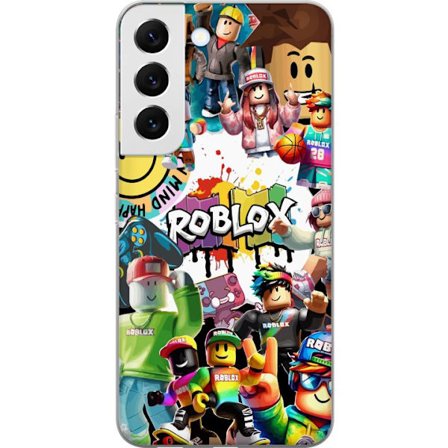 Kompatibelt Mobilskal till Samsung Samsung Galaxy S22 5G Roblox graffiti-kollage med färgglada karaktärer, livliga mönster och energiska element i