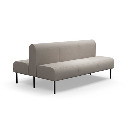 Modulsofa VARIETY, 3-Sitzer, doppelt, Stoff Blues CSII, taupe