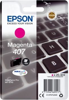 Epson 407 - L-størrelse - magenta - original - blekkpatron