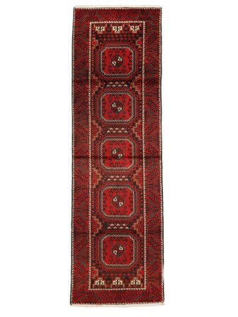 103X330 Alfombra Oriental Hamadan De Pasillo Rojo Oscuro/Negro (Lana, Persia)