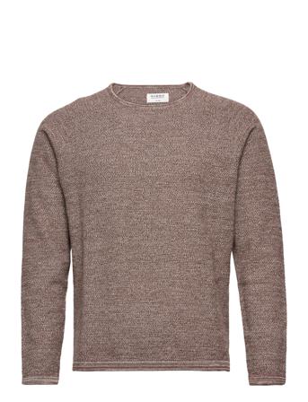 Lamp O-Neck Knit Strikkegenser M. Rund Krage Beige Gabba