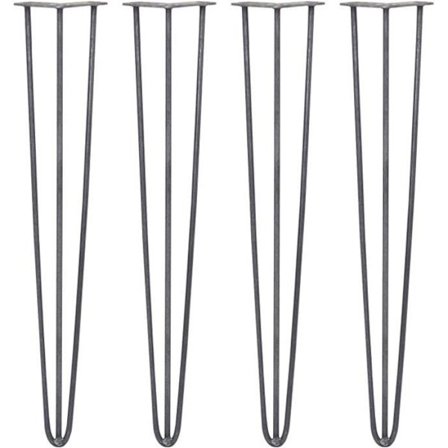 Hårnåle Bordben SKISKI BEN 71cm 3 Stålstænger Naturlig Farve