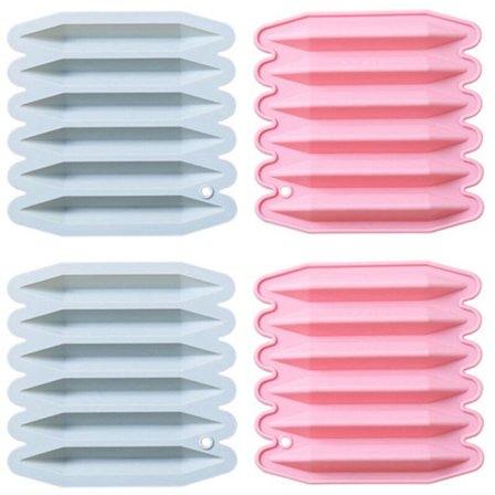 Sæt med 4 blyantgenbrugsforme, silikoneform til 3D-penne, ovn, ren silikone, holdbar og genanvendelig blyantform