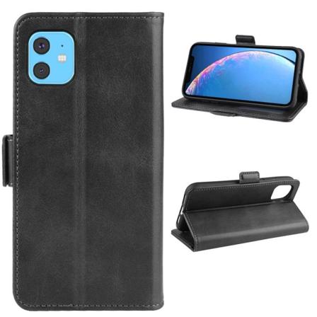 Iphone 11 - Plånboksfodral Pu-läder - Svart Black Svart