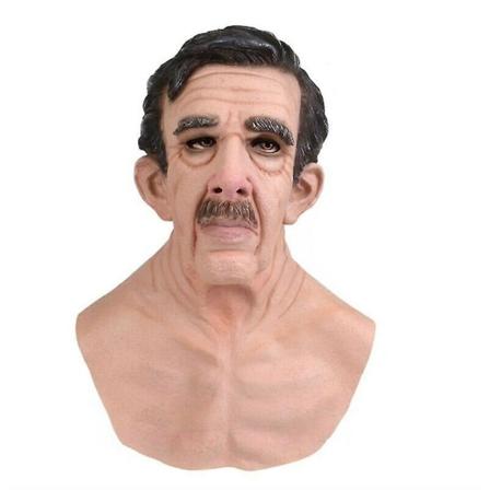 Gammal Man Halloween Mask Realistisk Latex Halloween Kostymfest Rekvisita Masker Huvudbonad
