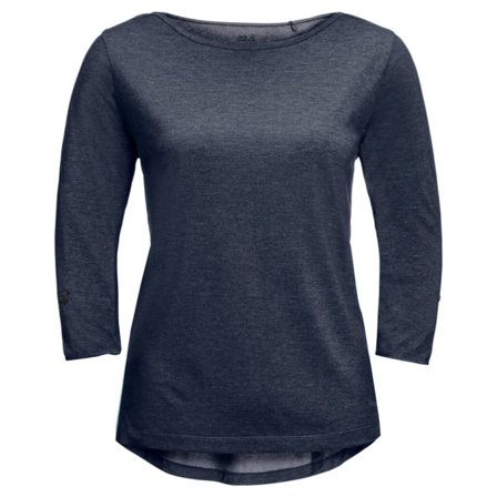 Jack Wolfskin Women's Coral Coast 3/4 Top Women long-sleeved sweaters Blue XS