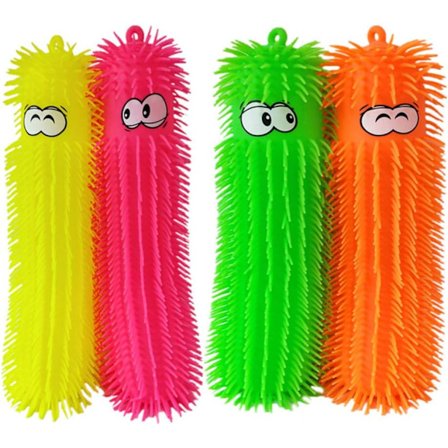4 st Puffer Worms Luminous Caterpillars Leksaker Light Up Puffer Balls Luftfyllda Sensoriska Leksaker