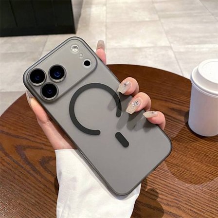 Magnetisk telefondeksel, kompatibelt med iPhone Air trådløs lading, hardt bakdeksel egnet for iPhone 17 Pro Max.