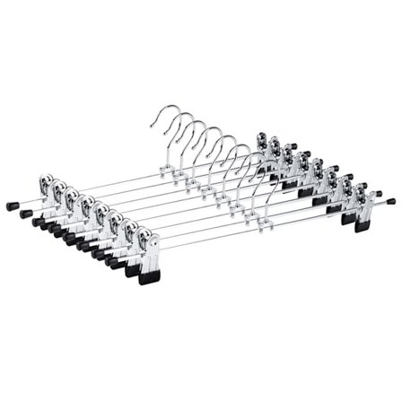 10 kromattua 40 cm:n rautalanka henkari, hopeanvärinen metalli housuhousut shortsit hame sukat alusvaatteet, liukuesteillä