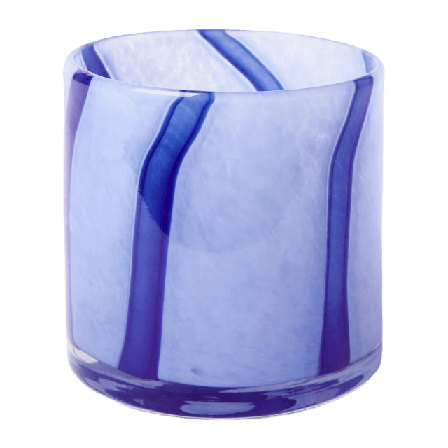 Åhléns Home Ljuslykta LUMA STRIPE 10 cm Ljus & ljusstakar Blå ONESIZE