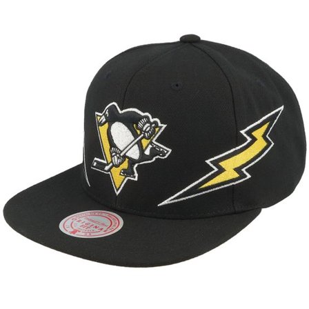 Mitchell & Ness - NHL Svart snapback Keps - Pittsburgh Penguins Double Trouble Vintage Black Snapback @ Hatstore