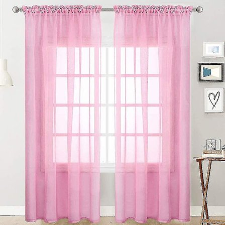 Läpikuultavat rypytysvoileverhot pellavajäljitelmässä