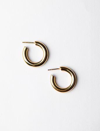 Medium Hoops Shiny Accessories Jewellery Earrings Hoops Gull Blue Billie