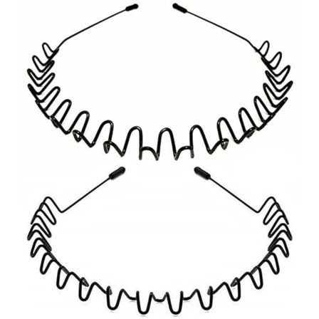 Hårbånd til mænd 2 stk. Metalhovedbånd til mænd Hårbånd Fashion Headba