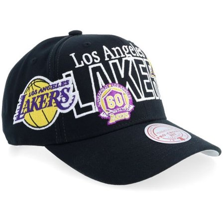 Mitchell & Ness - NBA Svart adjustable Keps - Los Angeles Lakers Mash Up Pro Black Adjustable @ Hatstore