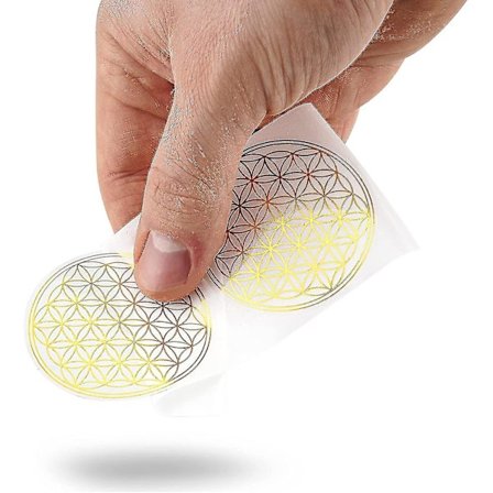 Livets Blomma Dekaler, 25 X 5 Cm + 25 X 2.5 Cm, Guld, Ett Pack Med 50