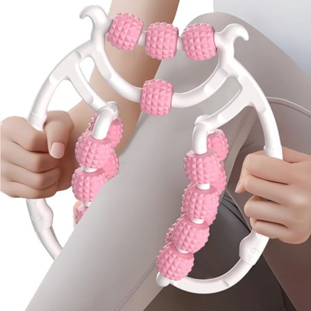 Sirkulære benklemmer - 360 graders 15 hjul Muskelrulle Massasjeapparat Muskelrulle for ben nakke hånd arm Muskelavslappende massasjeapparat