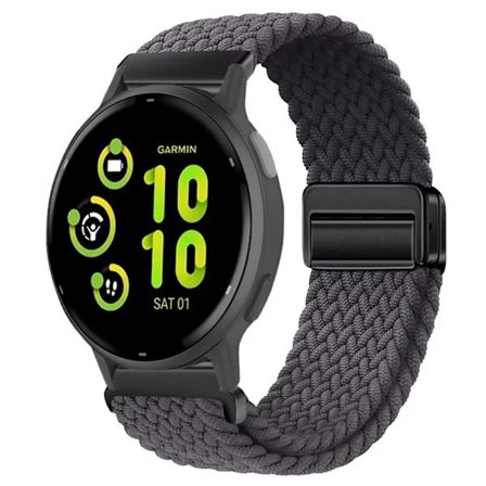 20mm 22mm Nylonarmband för Garmin Vivoactive 5/Active 5 Justerbart magnetiskt armband för Garmin Forerunner 55 165 Vivomove Trend