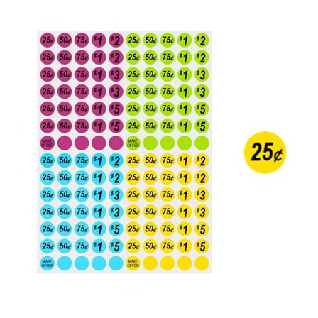 Hintatarrat Neonväriset tarrat hinnalla