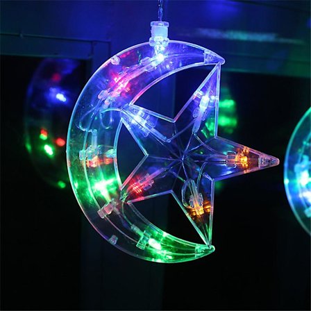 2024. LED-fönstergardin ljusslinga fe-ljus måne stjärna ljusslinga batteri USB-driven för inomhus sovrum utomhusfest