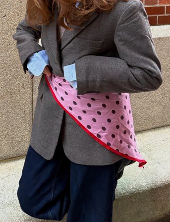 Becksöndergaard Polka Triangle Sia Scarf - Pink - ONE SIZE