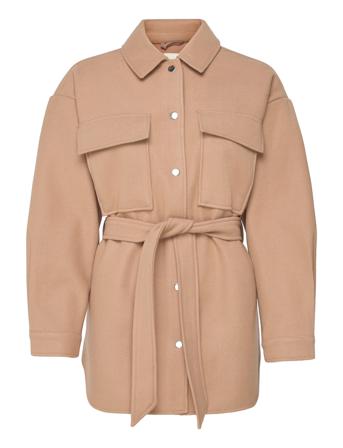 Onlnea-Troy L/S Belt Shacket Pnt Beige ONLY