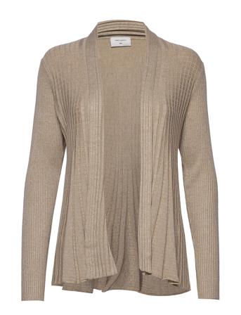 Fqclaudisse-S-Car Strikket Trøje Cardigan Beige FREE/QUENT