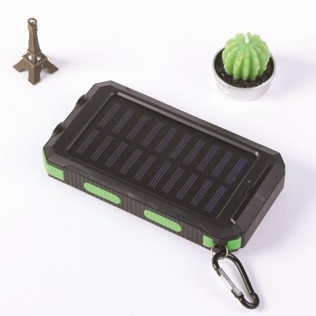 Aurinkopaneeli Power Bank: 10000mAh Power Bank aurinkopaneelilla, 3A nopea lataus USB-C puhelimen laturi LED-taskulamppu puhelimille ja tableteille (