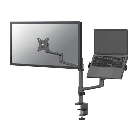 Neomounts by Newstar Laptop + Screen Desk Mount 17-27inch clamp+grommet 1 screen Black
