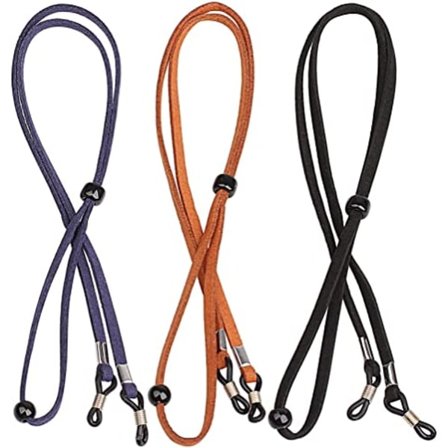 3 stk. Justerbar syntetisk læderbrillerem til mænd og kvinder