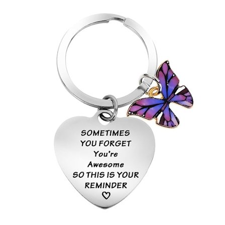 Inspirerande gåvor nyckelring för kvinnor, motiverande nyckelring uppmuntran ibland glömmer du att du är fantastisk