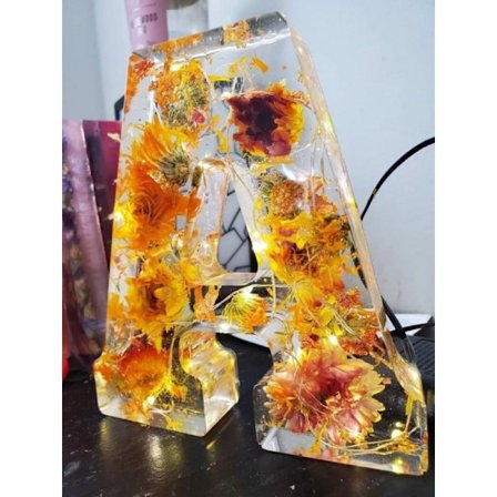 Blommig Hartsnattlampa Blommig Bokstav Hartsnattlampa Heminredning Kreativ Gåva