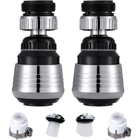 2 stk. vandhaneforlænger, vandbesparende til vandhane, drejelig vandhane,