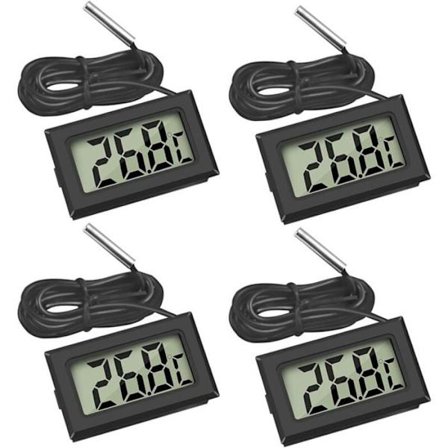Mini Digital LCD Termometer Temperatur med Temperaturprobesensortester for Kjøleskap Frysere Akvarium PZCC