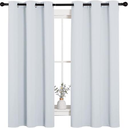 Vindusbehandling Termisk Isolerte Grommet Rom Mørkleggende Gardiner Draperier For Soverom(2stk ,W42*63in)