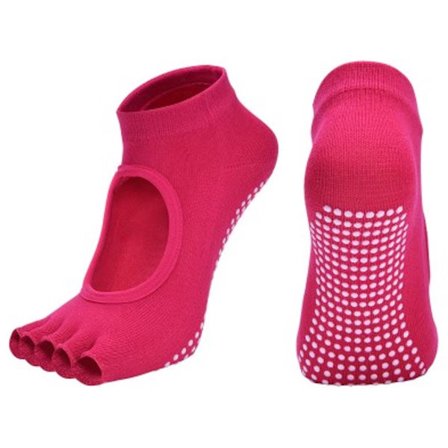 Go Go Gadget - Yogastrumpor - Pilates - Tåstrumpor - Öppen Tå - Andningsbara - Halkfria - Rosa