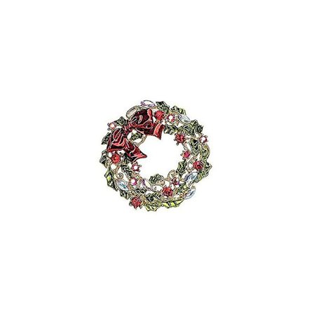 Fargerik Rhinestone Girlander Formet Girlander Julebrosje Pin Gull Julefest Gave
