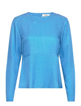 Star Anke Top Aop Mads Nørgaard Blue